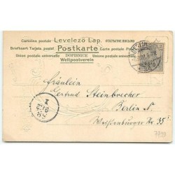 n°7799 - Carte Fantaisie Gaufrée - Art Nouveau - Femme dans un Médaillon