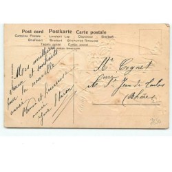 n°7830 - Carte Fantaisie Gaufrée - Bonne Année - Angelot accrochant un fer à cheval à une porte