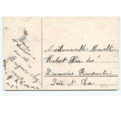 n°7833 - Carte Fantaisie Gaufrée - Bonne et Heureuse Année - Enfant avec une corbeille de roses