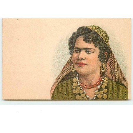 n°7849 - Carte Fantaisie Gaufrée - Femme Orientale