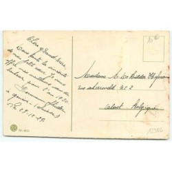 n°12386 - Bonne et Heureuse Année - Enfant portant sur son dos un cochon - style Baumgarten