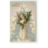 n°7891 - Carte Fantaisie - Gesegnete Weihnachten - Ange avec une branche de sapin