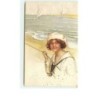 n°7899 - Carte Fantaisie Italienne - Femme au bord de la mer