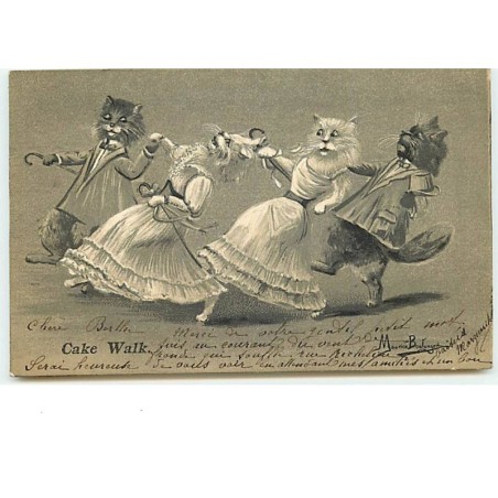 n°7920 - Carte Illustrateur - Maurice Boulanger - Cake Walk - Chats Habillés