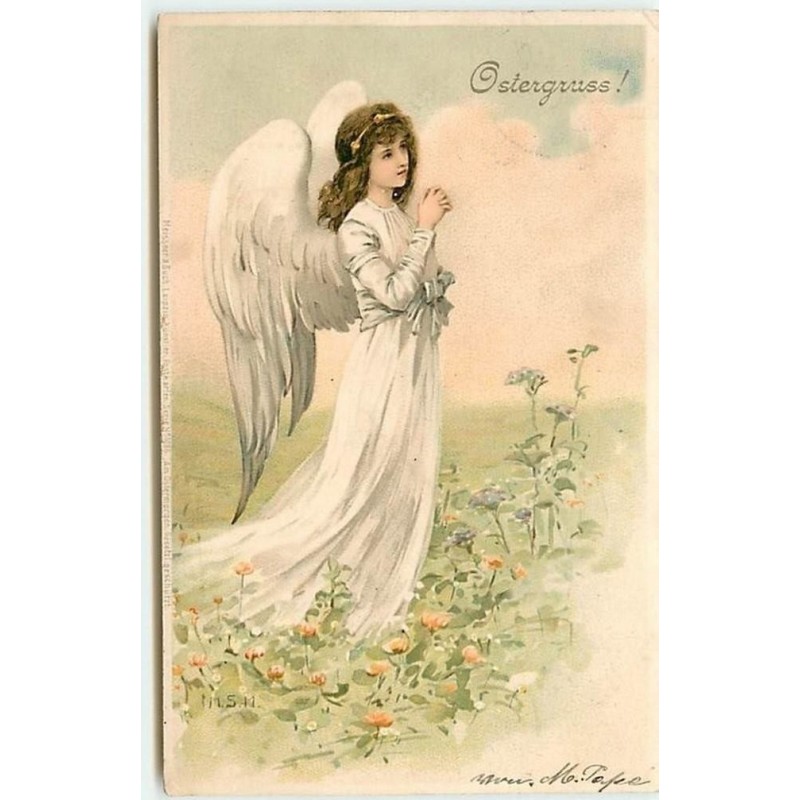 n°7923 - Carte Illustrateur - MSM - Meissner - Ostergruss - Ange