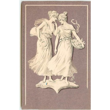 n°7925 - Carte Illustrateur - MSM - Meissner - Femmes sur fond violet