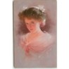 n°7931 - Carte Illustrateur - Portrait de Femme n°4