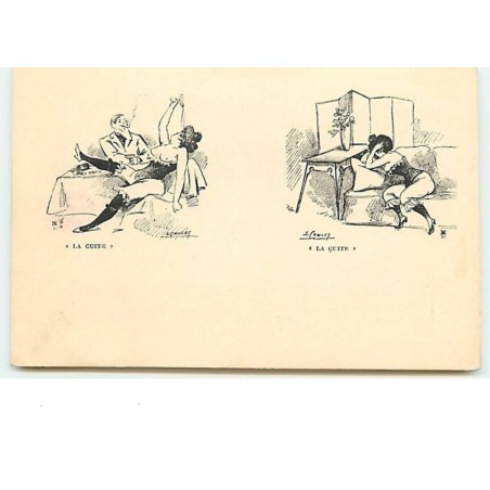 n°7933 - Carte Illustrateur - Coulet - La Cuite - Femme nue