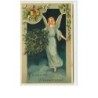 n°8036 - Carte Fantaisie Gaufrée - Frohliche Weihnachten - Ange avec un Sapin
