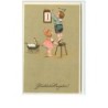 n°8041 - Carte Fantaisie - Gluckliches Neujahr - Enfants accrochant le nouveau calendrier - 1er Janvier