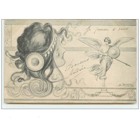 n°8069 - Carte Illustrateur - Art Nouveau - Patella - Femme