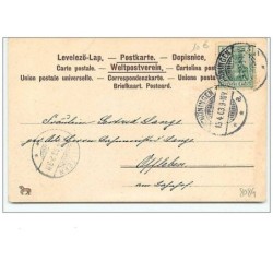 n°8084 - Carte Fantaisie - Frohliche Ostern - Femme avec une Corbeille avec des Oeufs