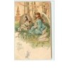 n°8086 - Carte Fantaisie - Frohliche Ostern - Ange Cassant un Oeuf
