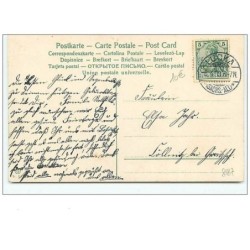n°8087 - Carte Fantaisie - Frohliche Ostern - Fillette habillée en Lapin - Cloche