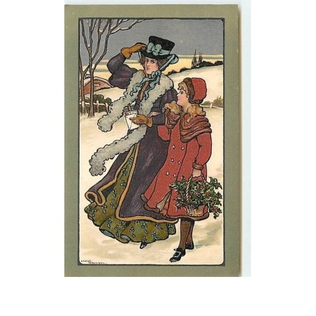 n°813 - Ethel Parkinson - MM Vienne n°234 - Femme avec chapeau et jeune fille