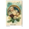 n°8238 - Carte Fantaisie Gaufrée - Joyeux Noêl - Père Noël dans un médaillon