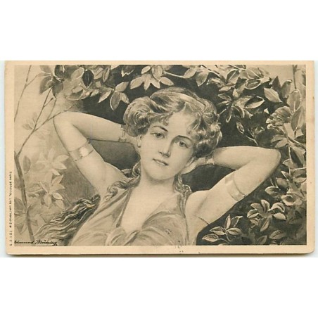 n°8244 - Carte Fantaisie - Edmund Buning - Femme
