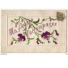 n°8256 - Carte Brodee - Ma Pensée t'Accompagne