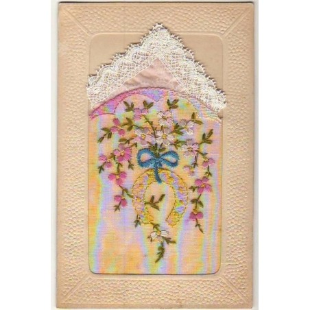 n°8261 - Carte Brodee avec Pochette - Fer à cheval
