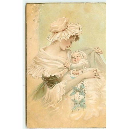 n°8298 - Carte Fantaisie - Femme avec un Bébé - A & MB n°322