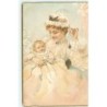 n°8299 - Carte Fantaisie - Femme jouant avec un Bébé - A & MB n°322