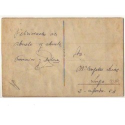 n°8307 - Carte Brodée - Felicidades - Roses