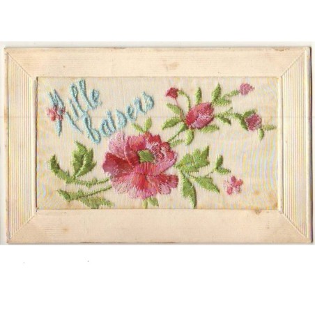n°8311 - Carte Brodée - Mille Baisers - Roses