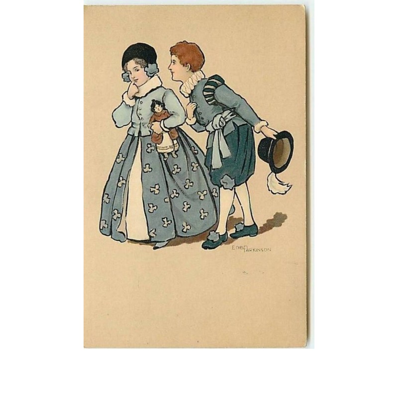 n°8320 - Carte Illustrateur - Ethel Parkinson - Couple avec poupée