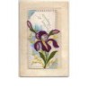 n°8357 - Carte Brodée avec carte Bonheur Prospérité - Iris