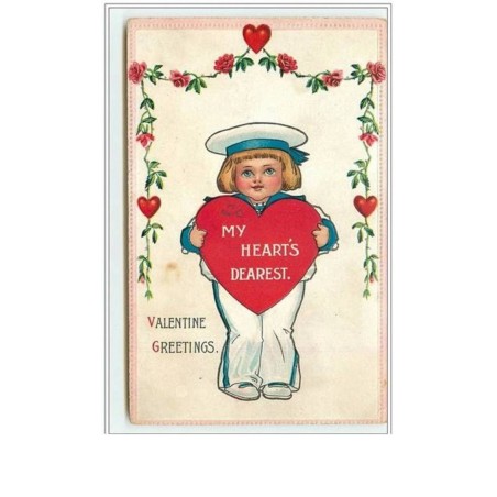 n°837 - Carte Gaufrée - Valentine  Greetings - My Heart's dearest