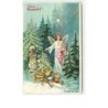 n°8377 - Carte Fantaisie Gaufrée - Fröhliche Weihnachten - Ange avec des cadeaux