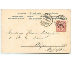 n°8381 - Carte Fantaisie - Joyeuses Pâques - Ange poussant une brouette avec un oeuf