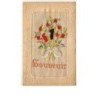 n°8404 - Carte Brodée - Souvenir - Drapeau Belge