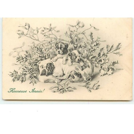 n°8422 - Carte Illustrateur - R. Ulreich - Heureuse Année - Bouledogue - MM Vienne n°466