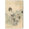 n°10224 - MM Vienne n°300 - Joyeuses Pâques - Jeune femme faisant une ronde avec un enfant