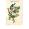 n°8440 - Carte Fantaisie - Fröhliche Weihnachten - Anges dans une lune