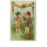 n°8442 - Carte Fantaisie Gaufrée - To my Valentine - Angelots trinquant