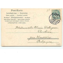 n°8447 - Carte Fantaisie Gaufrée - Joyeuses Pâques - Angelots décorant un oeuf