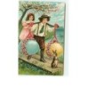 n°8450 - Carte Fantaisie - Enfant transportant des Oeufs