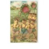 n°8490 - Carte Fantaisie Gaufrée - Frohliche Ostern - Poussins Habillés avec des Ballons