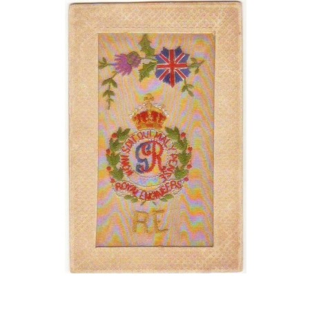 n°8503 - Carte Brodée - Royal Engineers - Honi soit qui mal y Pense
