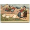 n°8515 - Carte Illustrateur - Ethel Parkinson - Enfants Hollandais et oies