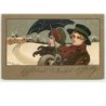 n°8518 - Carte Illustrateur - Ethel Parkinson - MM Vienne - Couple sous la neige
