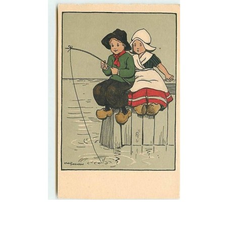 n°8524 - Carte Illustrateur - Ethel Parkinson - Pêche à la Ligne