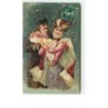 n°8593 - Carte Fantaisie Gaufrée - Bonne et Heureuse Année - Couple