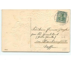 n°8595 - Carte Fantaisie Gaufrée - Angelots distribuant du Courrier