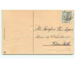 n°8598 - Carte Fantaisie Gaufrée - Bonne Année - Enfant mettant des pièces d'or dans un train
