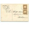 n°8647 - Carte Fantaisie - Viel Gluck zum Neuen Jahre - Fillette dans un char à voile - sac de pièces