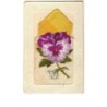 n°8661 - Carte Brodée avec Pochette - Pensee