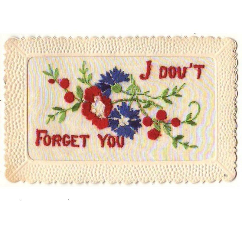 n°8709 - Carte Brodée - I don't Forget